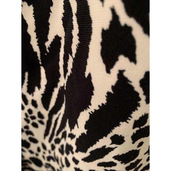 Sergio Hudson Women's Plus Size 2X Leopard Zebra Print Bustier Dress Bla… - Picture 3 of 16
